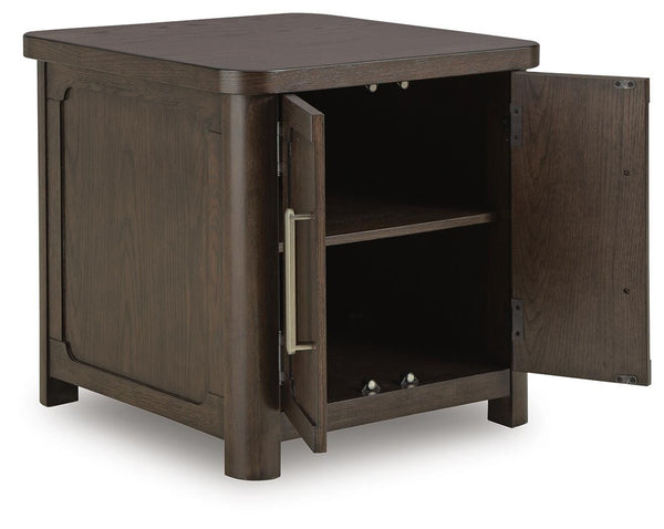 Breckington 2-Door End Table Dark Brown