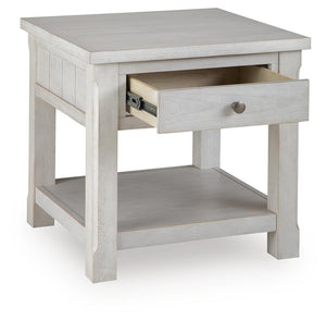 Robbinsdale 1-Drawer End Table Antique White