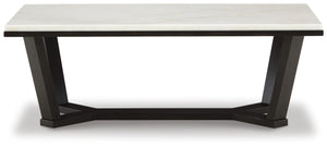 Fostead Rectangle Coffee Table White/Espresso