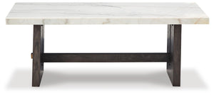 Burkhaus Rectangle Coffee Table White/Dark Brown
