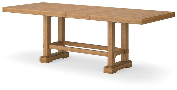 Havonplane Counter-Height Regular Leaf Rectangle Dining Extension Table Brown