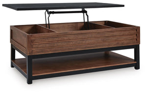 Kallari Lift-Top Coffee Table Warm Brown/Black