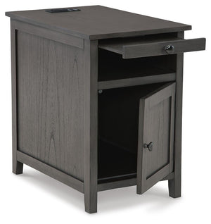 Treytown Rectangle 1-Door Chairside End Table Gray