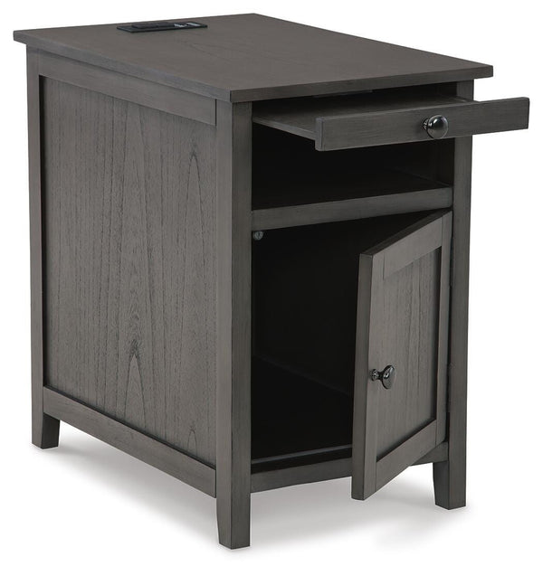 Treytown Rectangle 1-Door Chairside End Table Gray