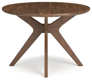 Lyncott Round Dining Table Brown