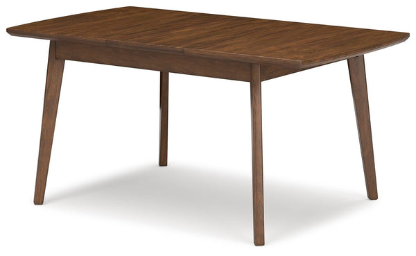 Lyncott Rectangle Dining Butterfly Extension Table Brown