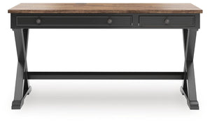 Wildenauer 1-Drawer 60-Inch Home Office Desk Brown/Black