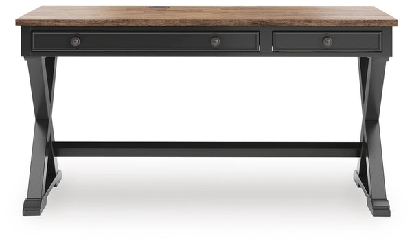 Wildenauer 1-Drawer 60-Inch Home Office Desk Brown/Black