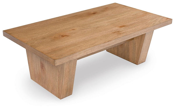 Kristiland Rectangle Coffee Table Light Brown
