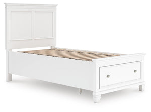Fortman Twin Panel Storage Bed White