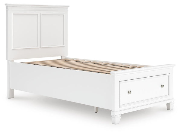 Fortman Twin Panel Storage Bed White