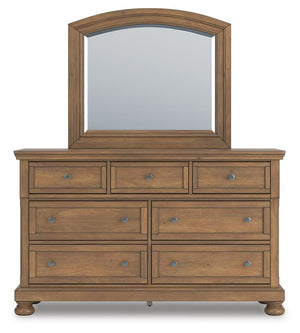 Feddinger 7-Drawer Dresser & Mirror Medium Brown