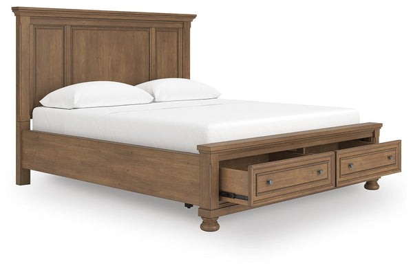Feddinger California King Panel Storage Bed Medium Brown