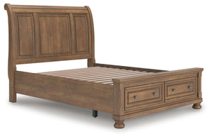 Feddinger Queen Storage Sleigh Bed Medium Brown
