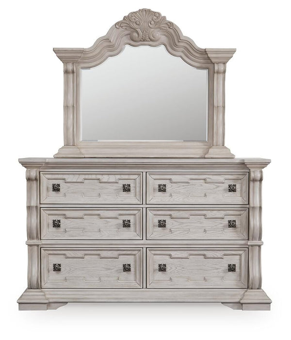 Bruchandi Dresser & Mirror Antique White