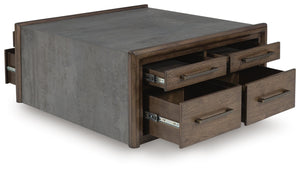Kallenny 8-Drawer Coffee Table Brown/Gray