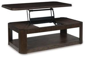 Carlibrie Lift-Top Coffee Table Warm Brown