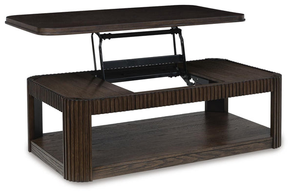 Carlibrie Lift-Top Coffee Table Warm Brown