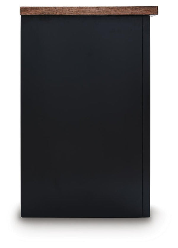 Wildenauer 76-Inch TV Stand with Electric Fireplace Brown/Black