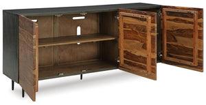Darrey Rectangle 3-Door Accent Cabinet Natural/Brown