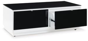 Gardoni 2-Drawer Rectangle Coffee Table White/Black