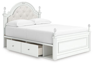 Kozlani Full Upholstered Panel Storage Bed White