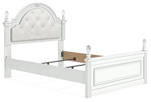 Kozlani Full Upholstered Panel Bed White