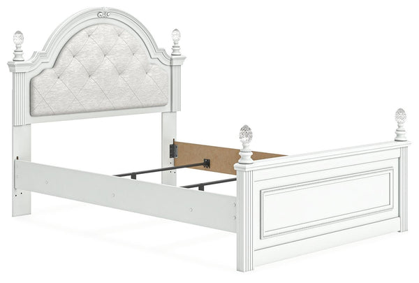 Kozlani Full Upholstered Panel Bed White