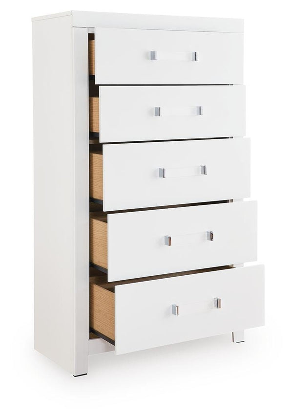 Maeling 5-Drawer Chest White