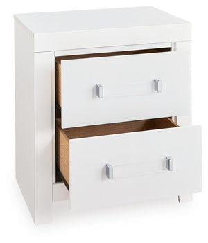 Maeling 2-Drawer Nightstand White