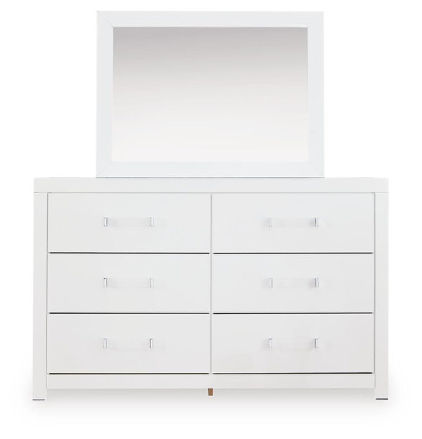 Maeling Dresser & Mirror White