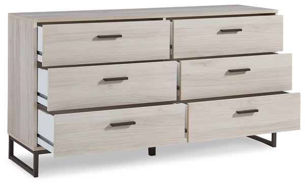 Socalle 6-Drawer Dresser Light Natural