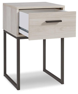 Socalle 1-Drawer Nightstand Light Natural