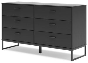 Socalle 6-Drawer Dresser Black