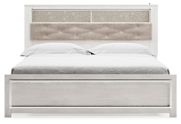 Altyra King Panel Bookcase Bed White