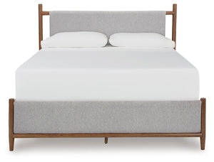 Lyncott King Upholstered Bed Brown