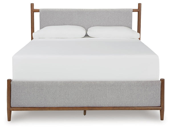 Lyncott King Upholstered Bed Brown