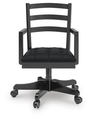 Wildenauer Home OfficeCastered Desk Swivel Adjustable Arm Chair Black