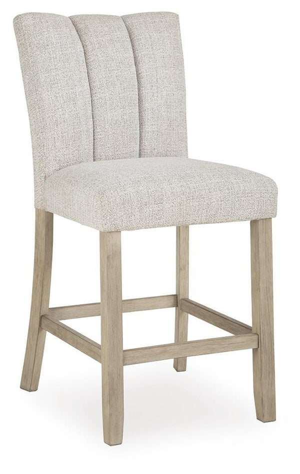 Larawyn Upholstered Counter-Height Barstool Bisque