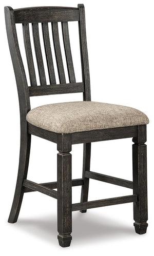 Tyler Creek Pastoral Charm Upholstered Counter-Height Barstool Black/Grayish Brown