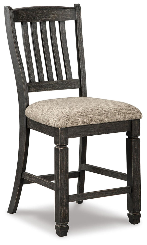 Tyler Creek Pastoral Charm Upholstered Counter-Height Barstool Black/Grayish Brown