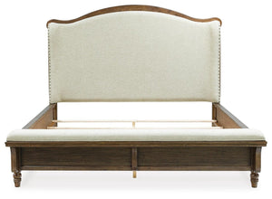 Sturlayne King Upholstered Panel Bed Brown