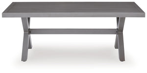 Half Moon Beach Outdoor Rectangle Coffee Table Gray