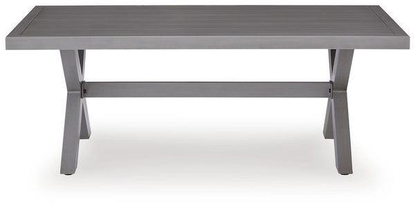 Half Moon Beach Outdoor Rectangle Coffee Table Gray