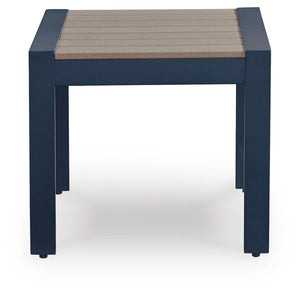 East Beach Outdoor End Table Navy Blue/Driftwood