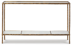 Ryandale Console Sofa Table Antique Brass Finish