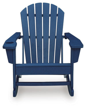 Sundown Shores Outdoor Rocking Chair Blue