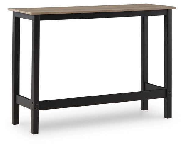 Shoreline Beach Outdoor Counter Table & 2 Barstools Black/Beige