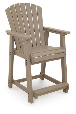 Seacliff Beach Outdoor Counter-Height Barstool Medium Brown