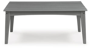 Cove Beach Outdoor Rectangle Coffee Table Gray